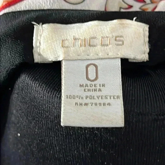 Chico’s Open Front Paisley Print Sleeveless Vest Size 0 - Picture 5 of 5